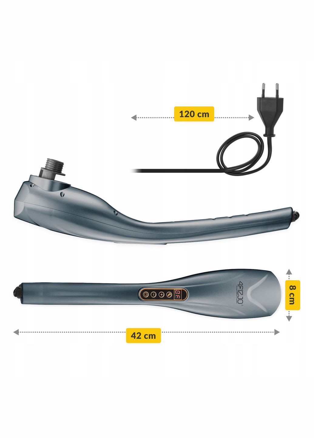 Ручной вибрационный массажер для тела Long Stick 7 в 1 Grey (P-5907739319135) 4FIZJO (304252667)