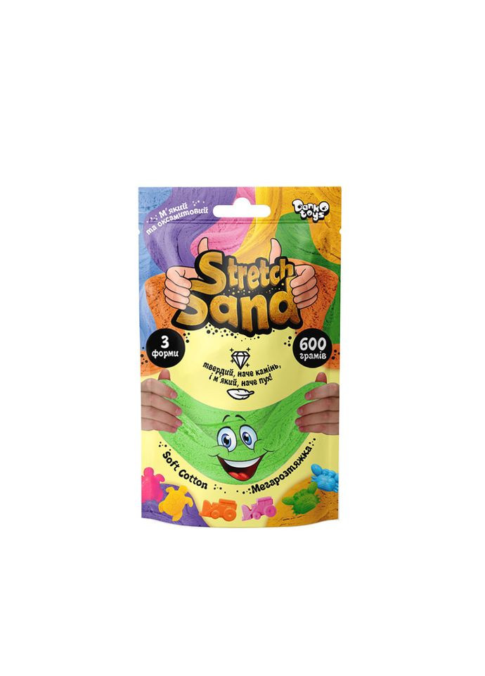 Набір креативної творчості "Stretch Sand" STS 04 01U пакет 600 гр Зелений Danko Toys (363203953)