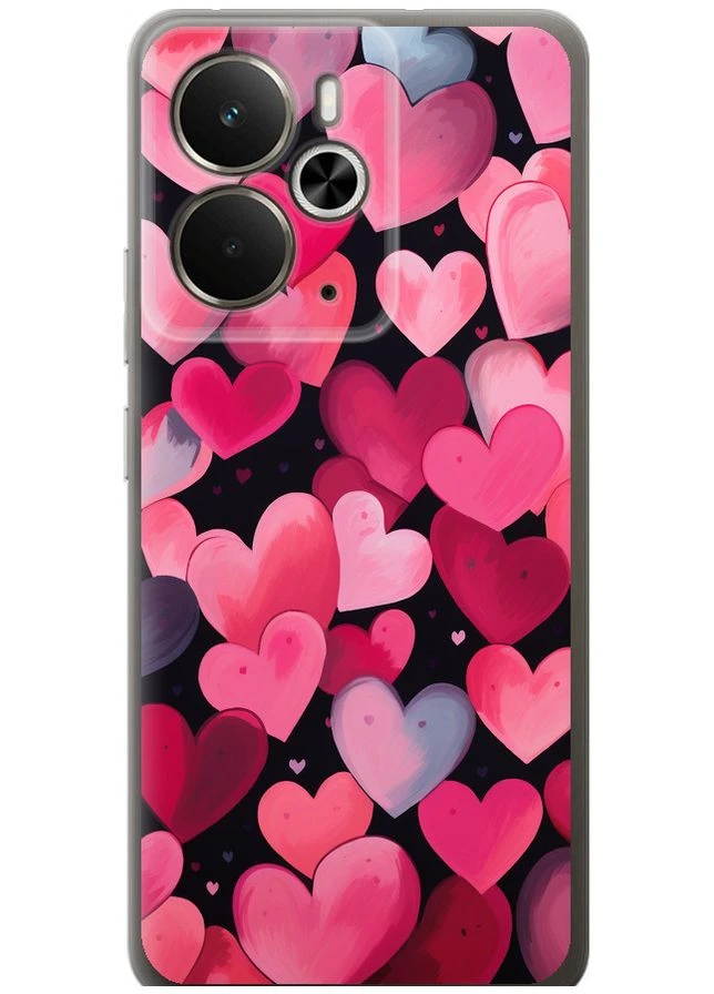 Силіконовий чохол 'Сердечка 4' для Endorphone Realme 14 5G / 14T 5G (378331354)