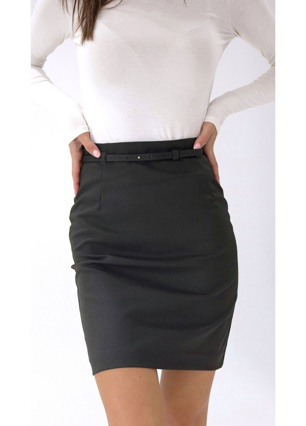 Жіноча спідниця олівець (10234) XS Чорна H&M (323585810)