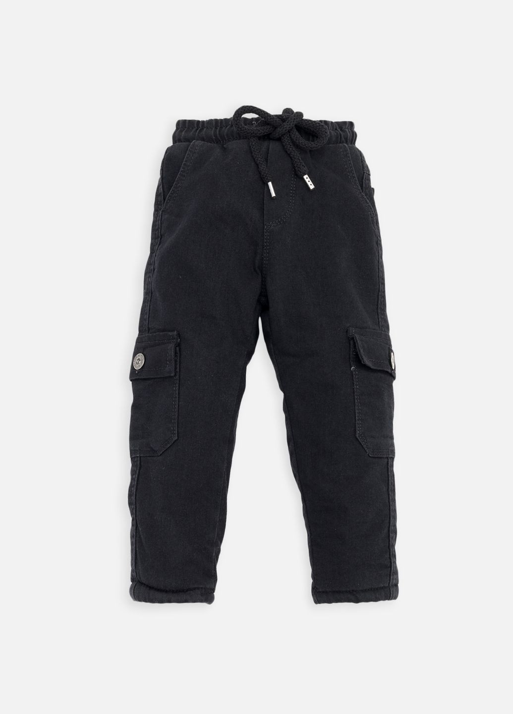 Черные зимние джинсы для мальчика цвет черный цб-00232426 PASAcan