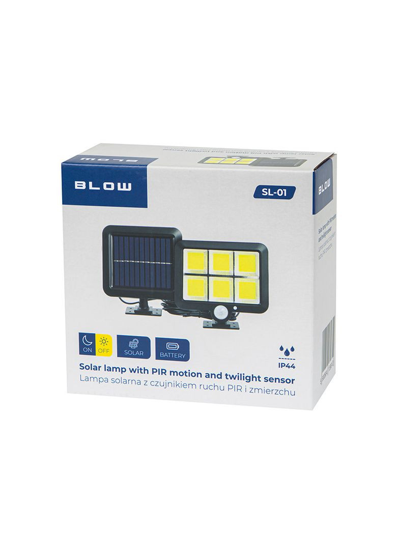 Світильник вуличний настінний LED SL-01 на сонячній панелі з датчиком руху 87-523# No Brand (361055936)