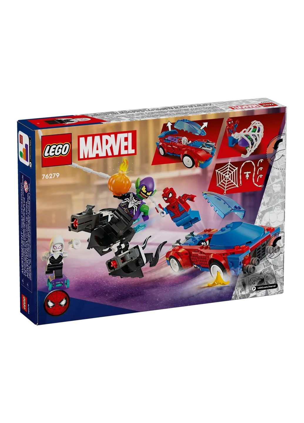 Конструктор Marvel Автомобиль для гонки Человека Паука и Зеленый Гоблин с ядом Венома Lego (314930076)