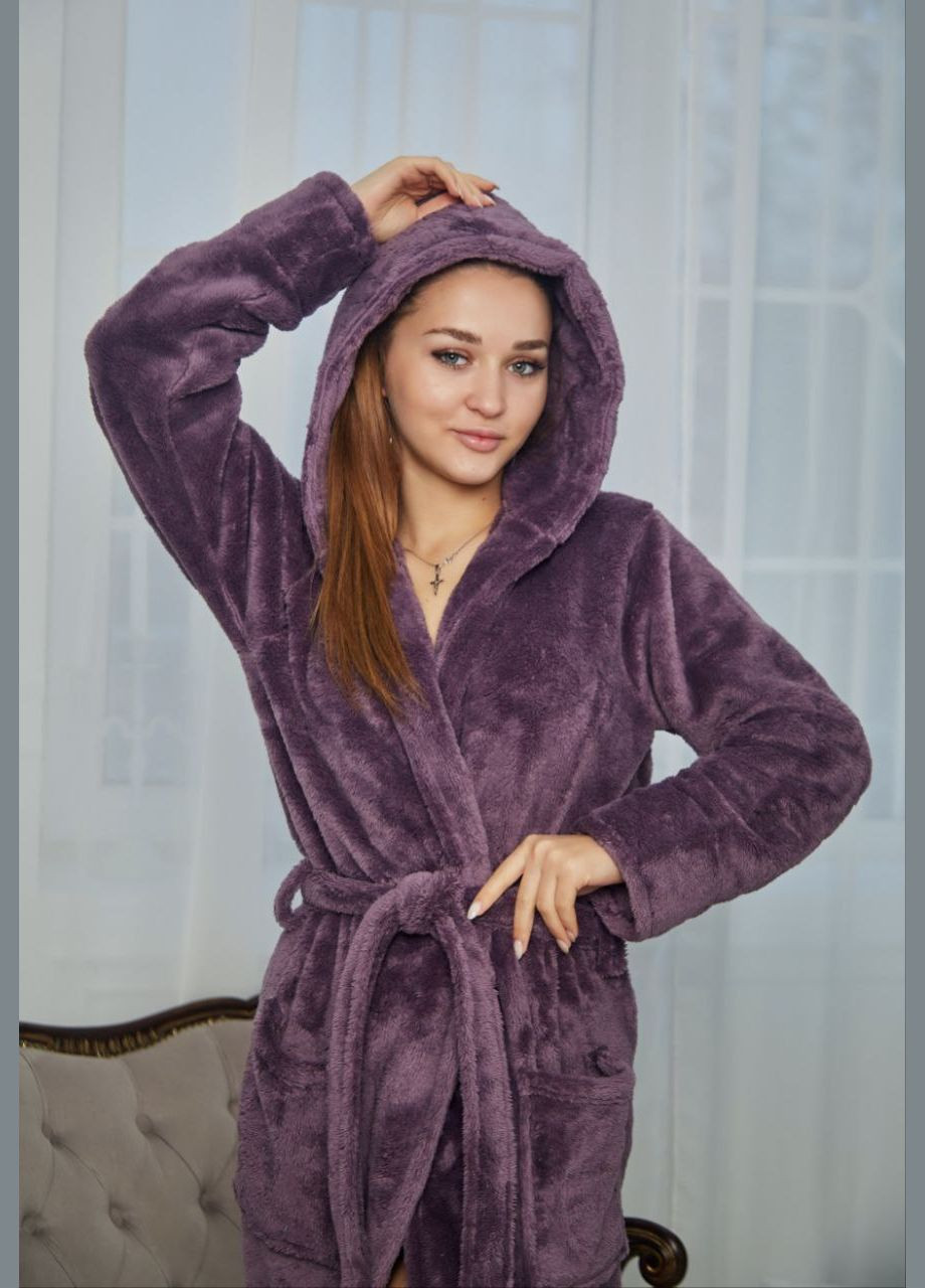 Халат махровий жіночий довгий, теплий No Brand халат (296666386)