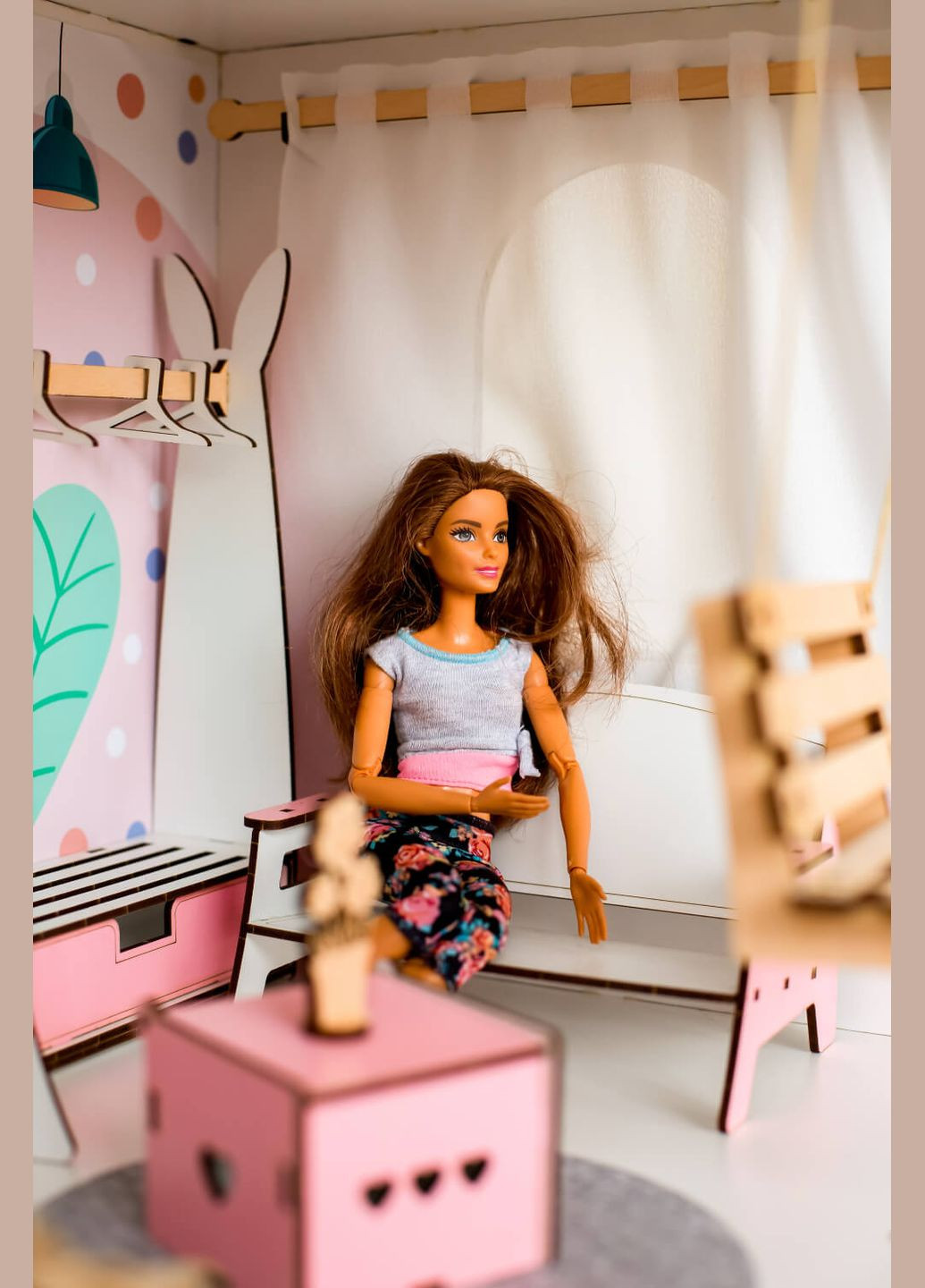 Набор кукольной мебели для Барби "Базовый New" розовый (kmb008new) NestWood (303632958)