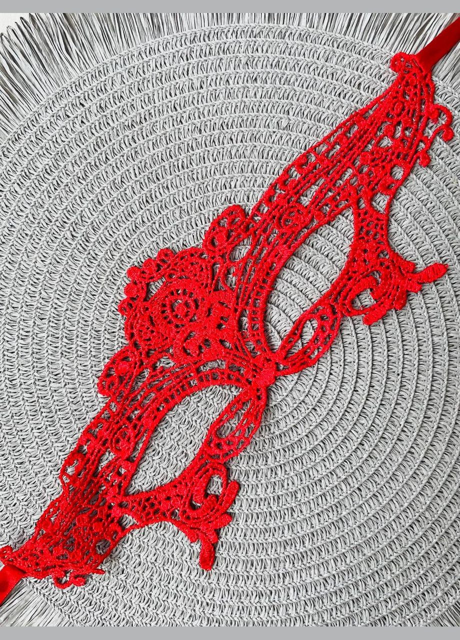 Маска кружевная one size красный No Brand (322648551)