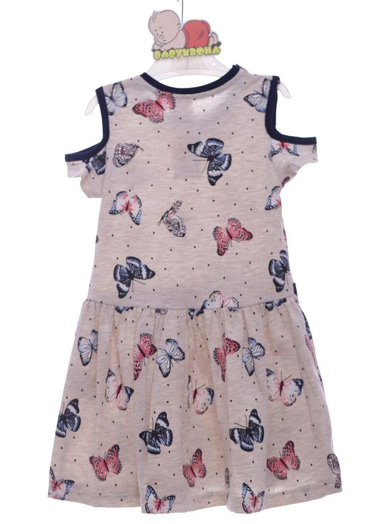 Бежева сукня літня з коротким рукавом інтерлок butterly love бежева 98 см (42645) BABYKROHA (323469731)