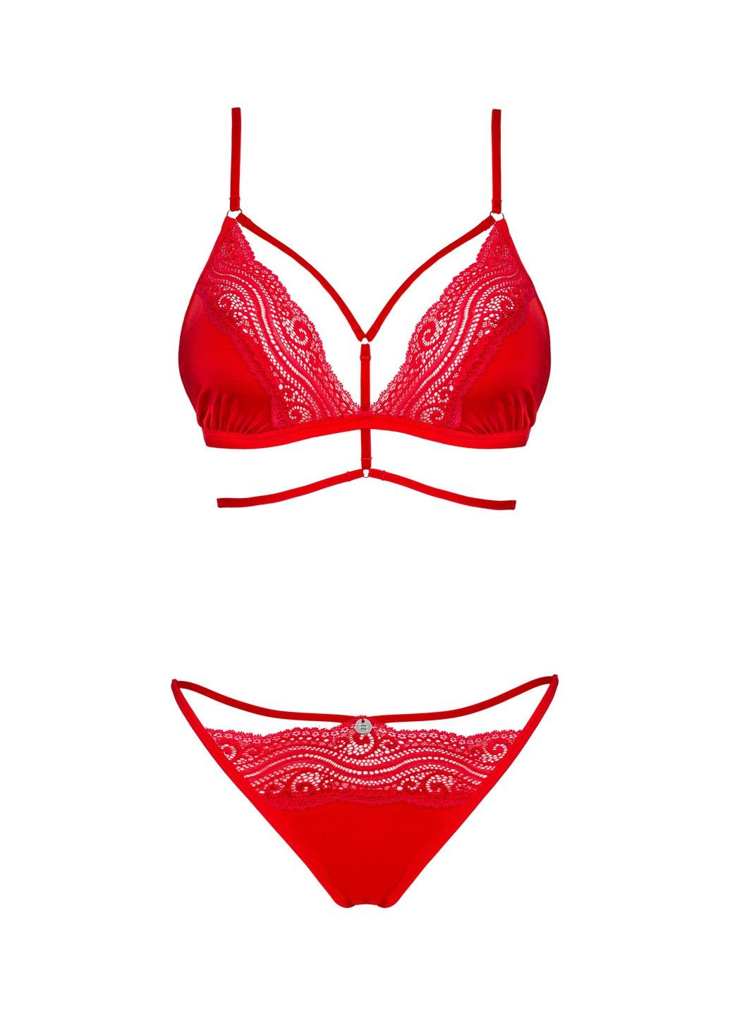 Красный сексуальный комплект diyosa set 2-pcs red xs/s Obsessive