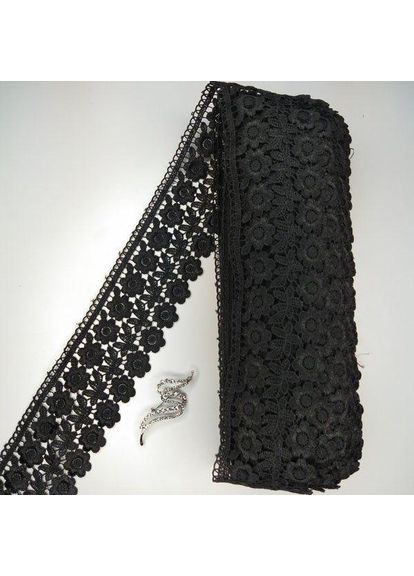Кружево макраме 7.5 см (20 м) Цвет черный (25-F1375E1-8) Plus-plus (352746441)