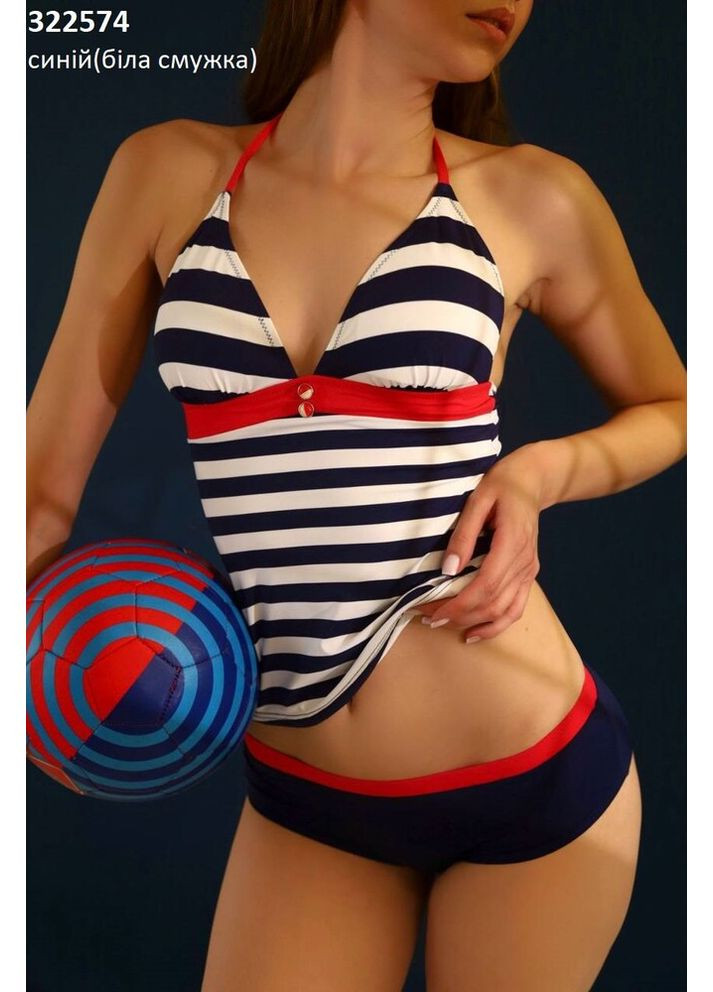 Темно-синий летний женский майка и шорты. раздельный No Brand