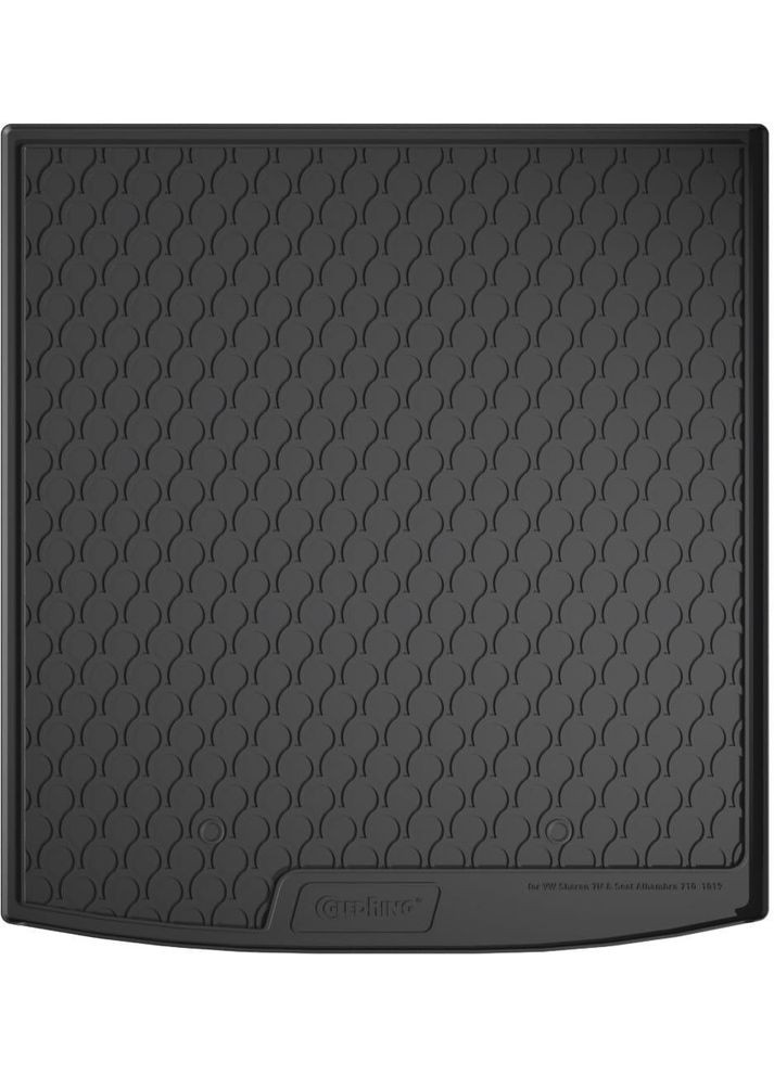 Резиновый коврик в багажник для Volkswagen Sharan (mkII) 2010-2022; Seat Alhambra (mkII) 2010-2020 Gledring (361241410)