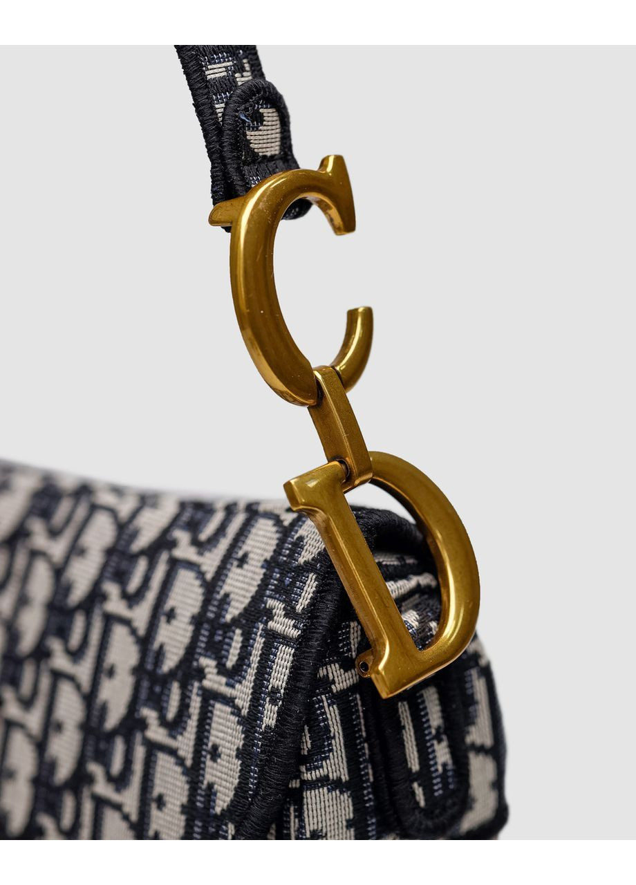Сумка женская Saddle Bag with Strap Blue Dior Oblique Jacquard No Brand (356508633)