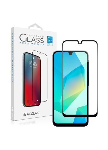 Скло захисне (1283126598821) ACCLAB Full Glue Samsung A16 Black (366519873)