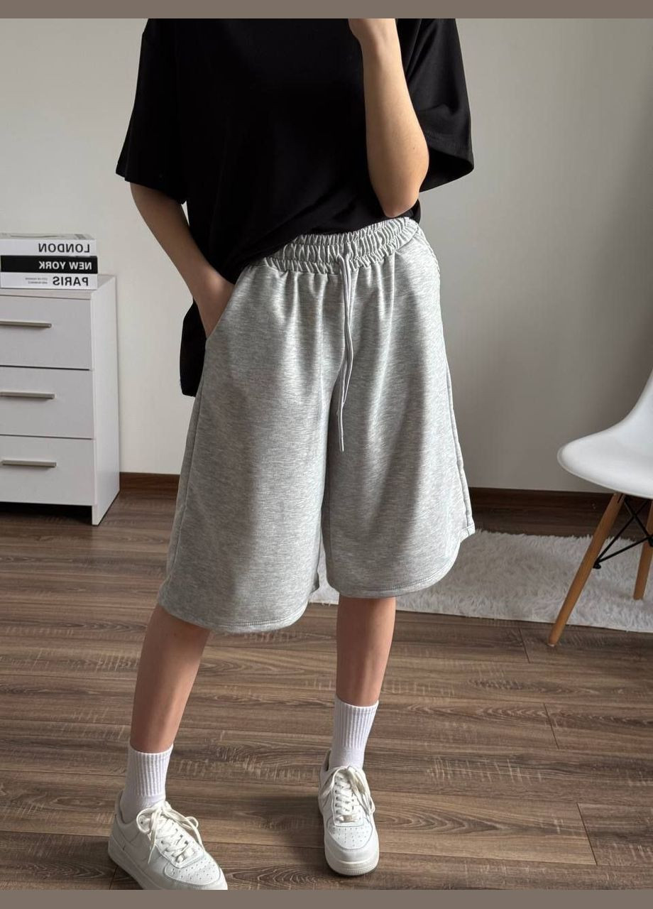 Жіночі оверсайз шорти двонитка No Brand Р1347-710/1 (339682732)