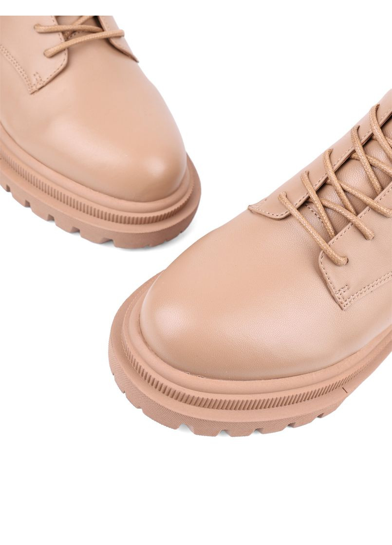 Зимние женские ботинки jr1136-1 бежевый кожа Attizzare