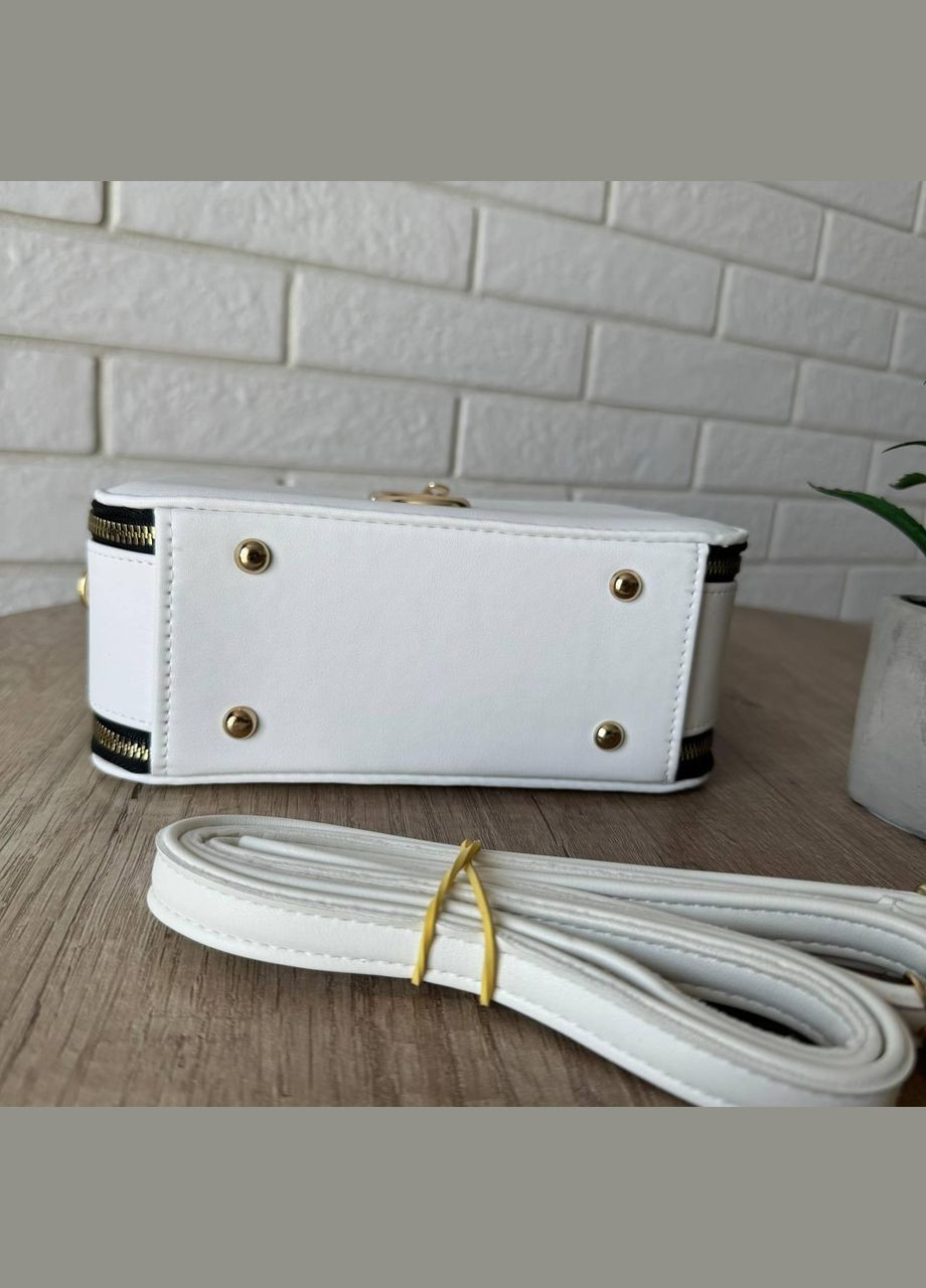 Стильная женская мини сумочка через плечо Marc, каркасная сумка черная белая Jacobs (362412086)