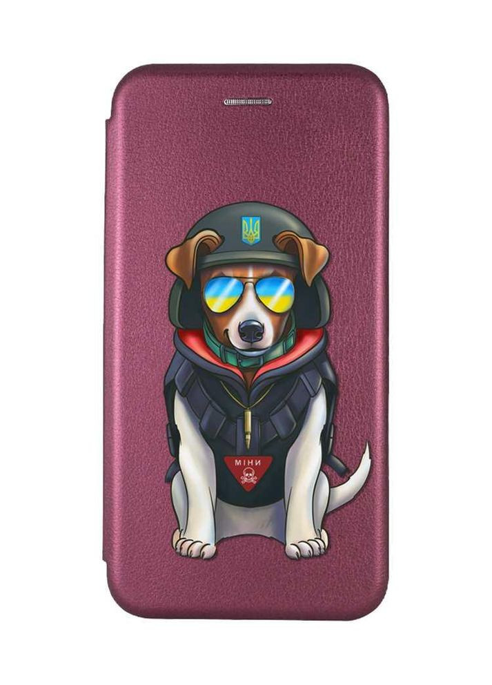 Чохол-книжка бордовий з малюнком на Xiaomi Redmi Note 12 Пес Патрон (принт 4) Creative (360693133)