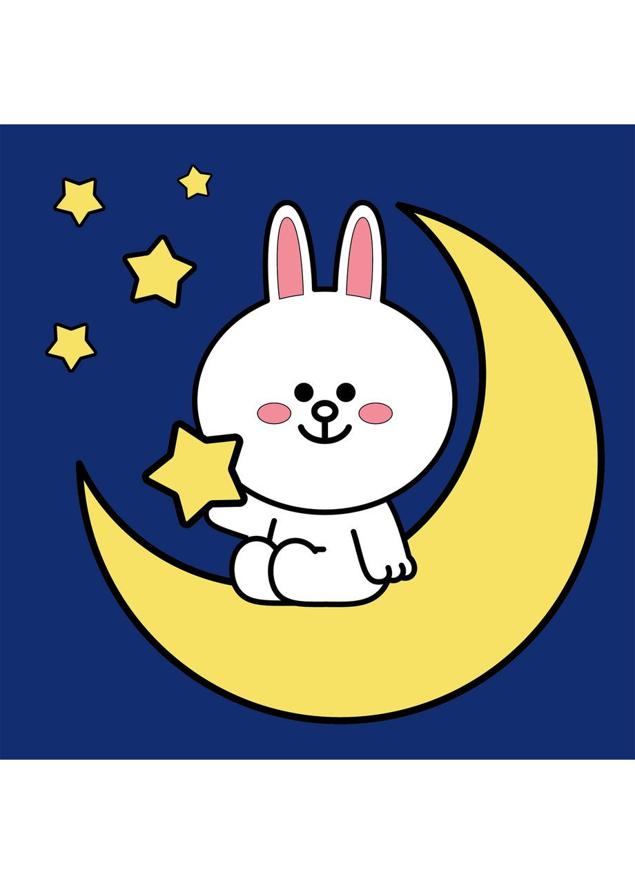 Картина за номерами " " /955014/ "Line Friends. Коні на місяці", 25*25см, LED підсвітка Santi (367761754)