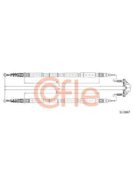 Трос ручника Cofle (366301692)