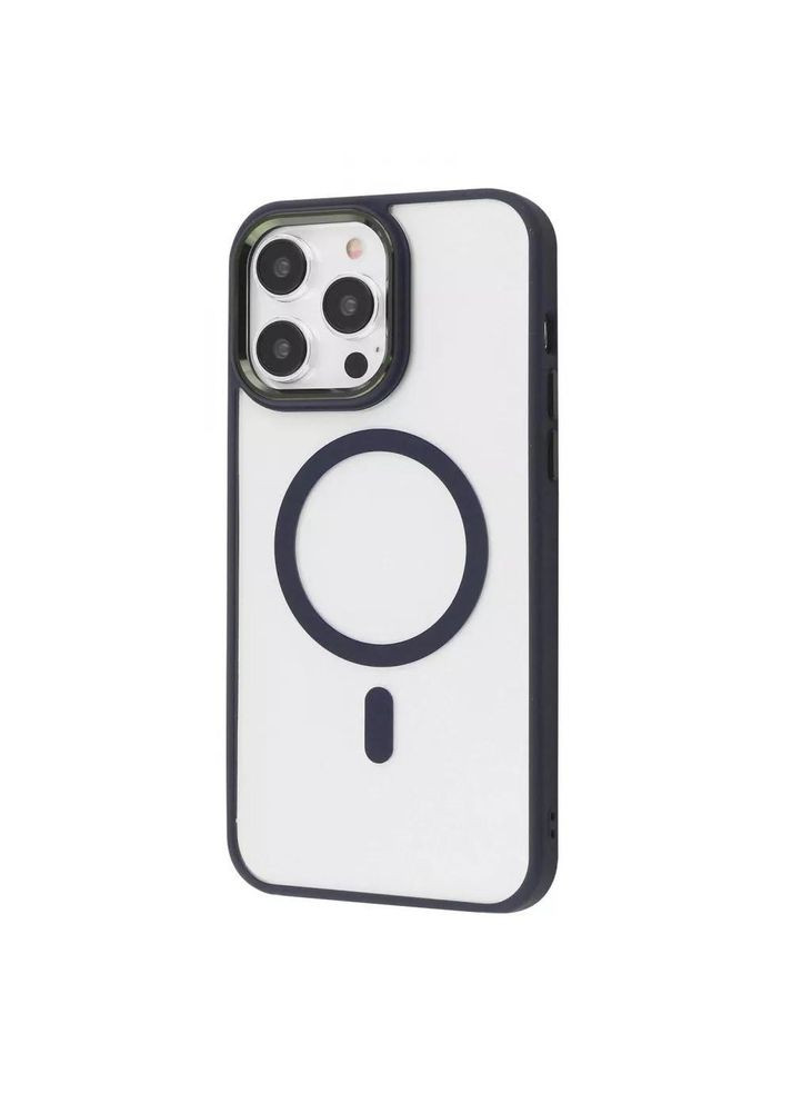 Чехол Cover Glossy Ardor Case with MagSafe для iPhone 14 Pro Синий Wave (293504643)