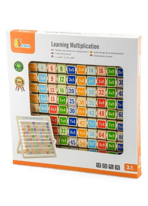 Дерев'яна гра Вивчаємо множення Viga Toys 50036 Набір для навчання 4M (297332007)