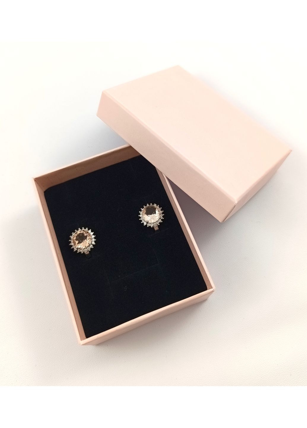 Срібні сережки з морганітом СТ450/ц-мг Shatlen Сережки (356180720)