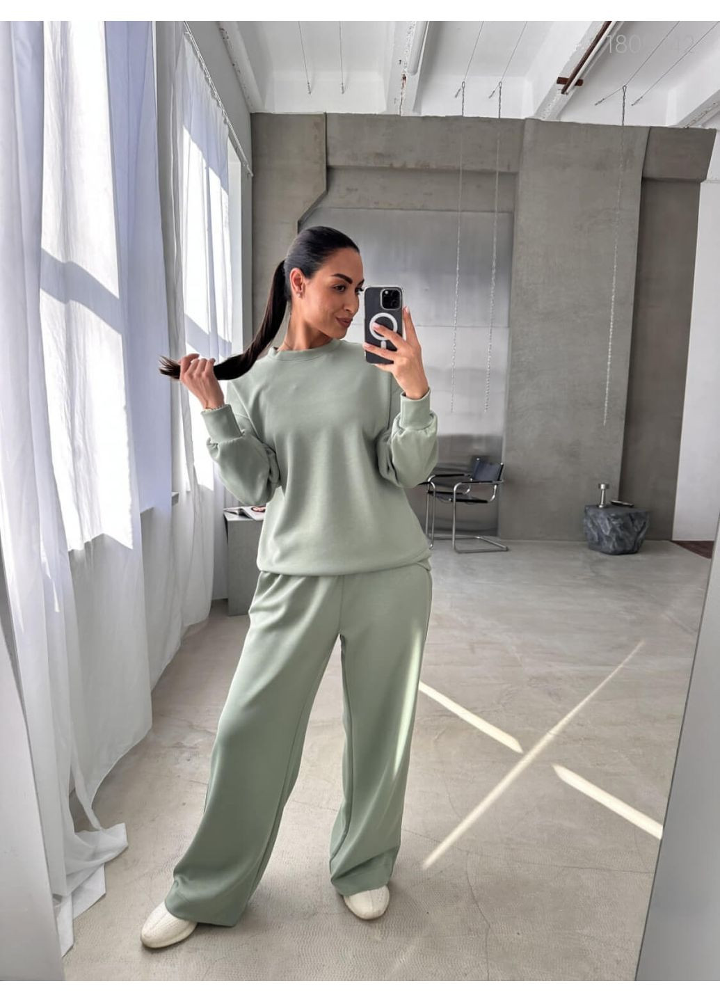 Спортивный стиль Свитшот №3 (шалфей) 1809242 Peony (352260945)