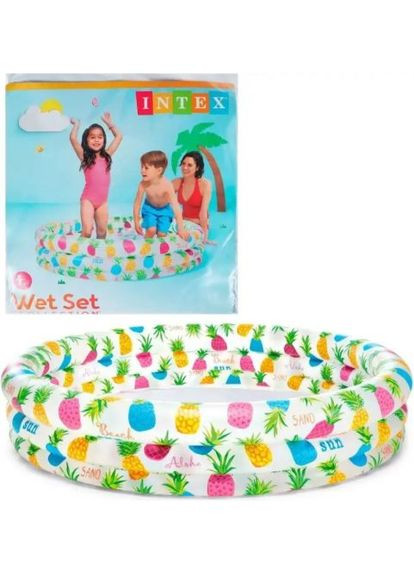 Надувний басейн Інтекс Ананаси 132х28 см для дітей віком від 3 років. ProDobro (367091855)