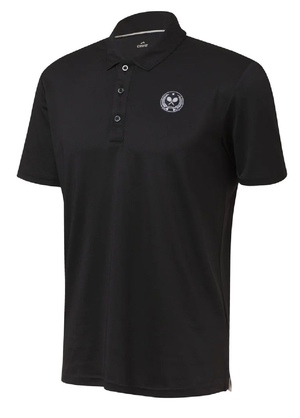 Черная рубашка-поло функциональная с коротким рукавом Crivit