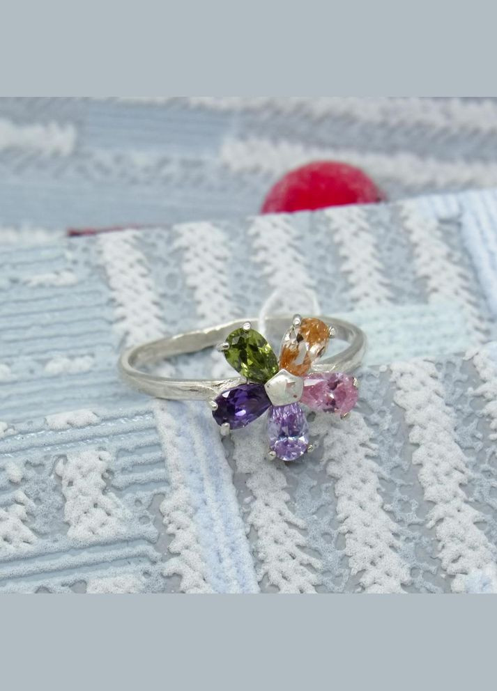 Срібна каблучка "П’ятицвітка" 18 No Brand (350667389)