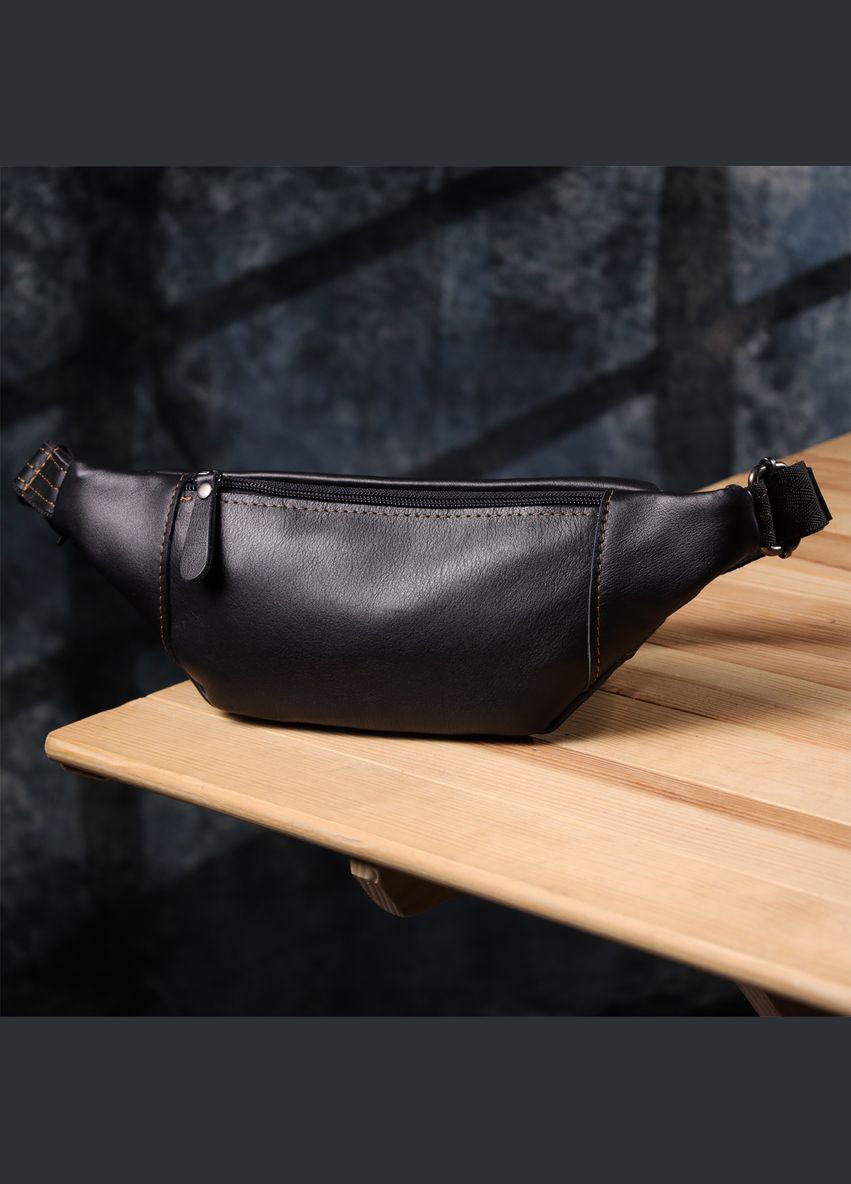 Чоловіча сумка-бананка з натуральної гладкої шкіри 23125 Shvigel (332201418)