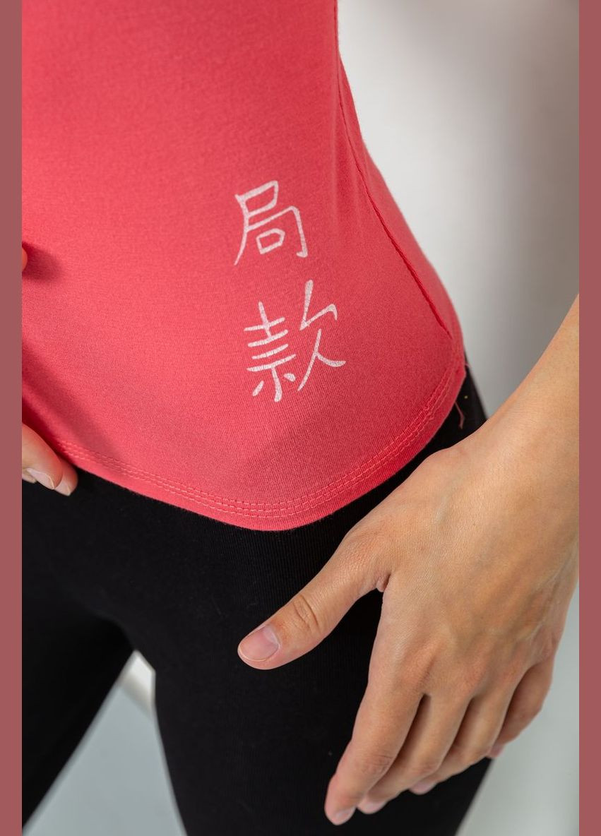 Коралова футболка жіноча з подовженим рукавом Ager 186R304