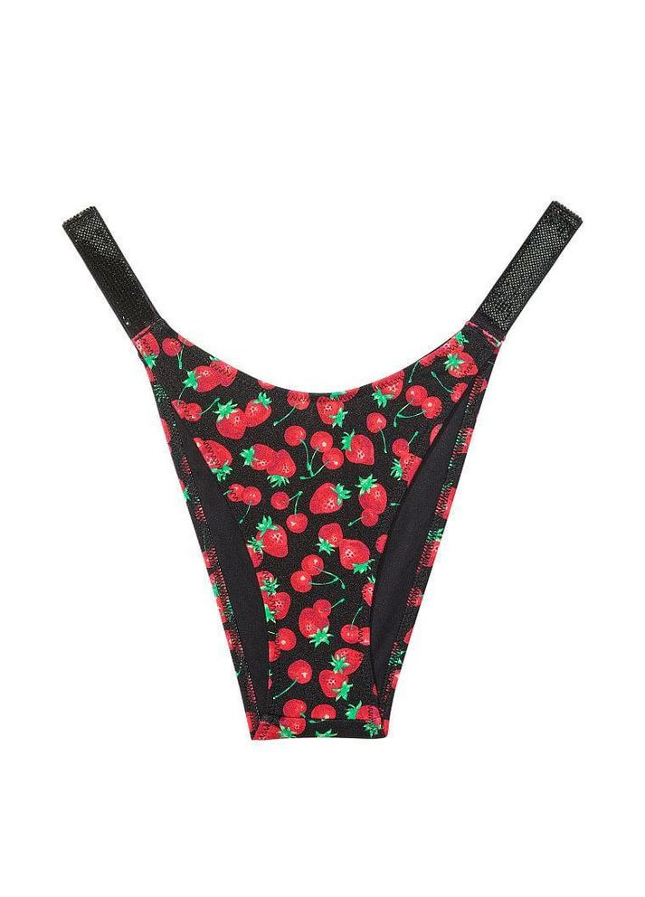 Комбинированный демисезонный женский купальник shine strap bombshell add2-cups push-up bikini со стразами 75d/m ягоды Victoria's Secret