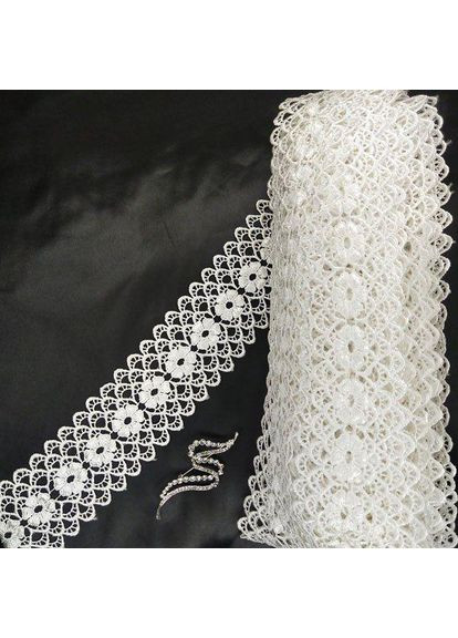 (1 метр) Кружево макраме 6,5 см цвет - белый (08М-Y11560-1) Plus-plus (352744752)
