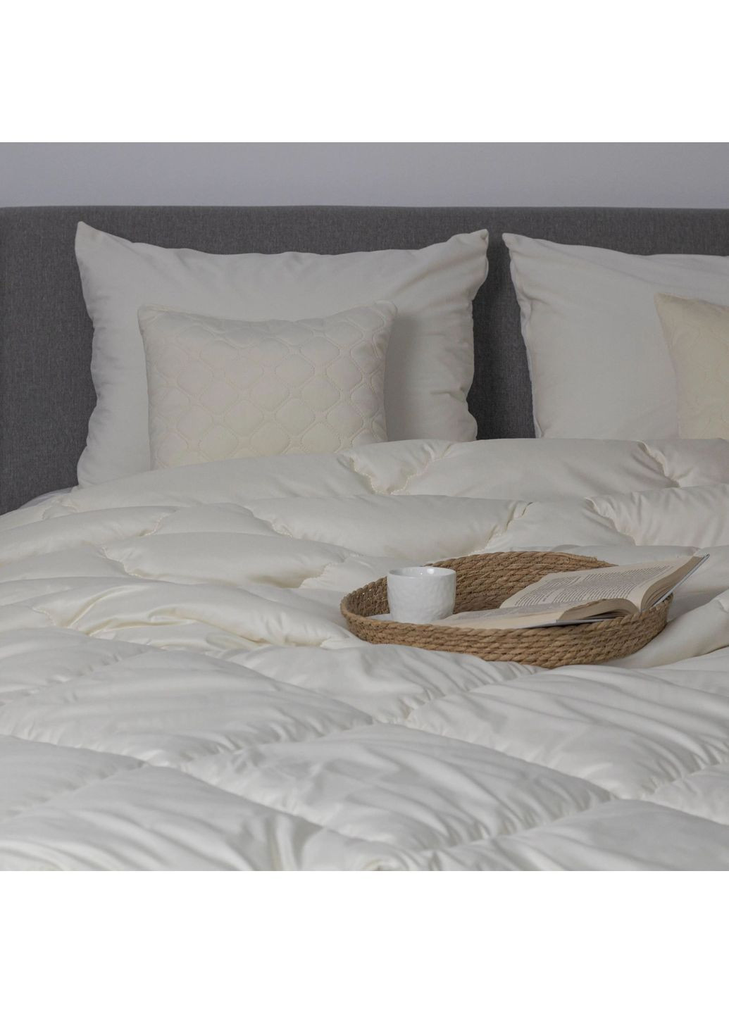 Всесезонна ковдра євророзмір 200*210 см, 300 гр/м2 гіпоалергенна Cloud Touch Wool Біла (29550200210) ТЕП (366249298)