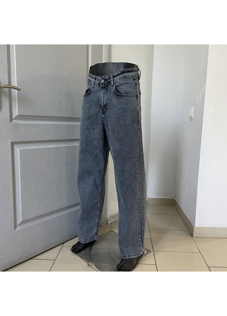 Джинси чоловічі широкі баггі прямі стрейч 29 сірі DESTRY (354332046)