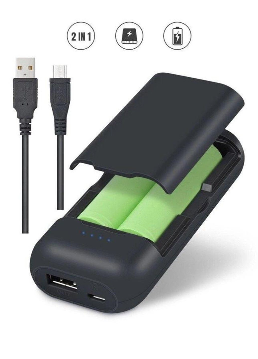 Універсальний зарядний пристрій Power Bank PB2 18650х2 No Brand (331640429)