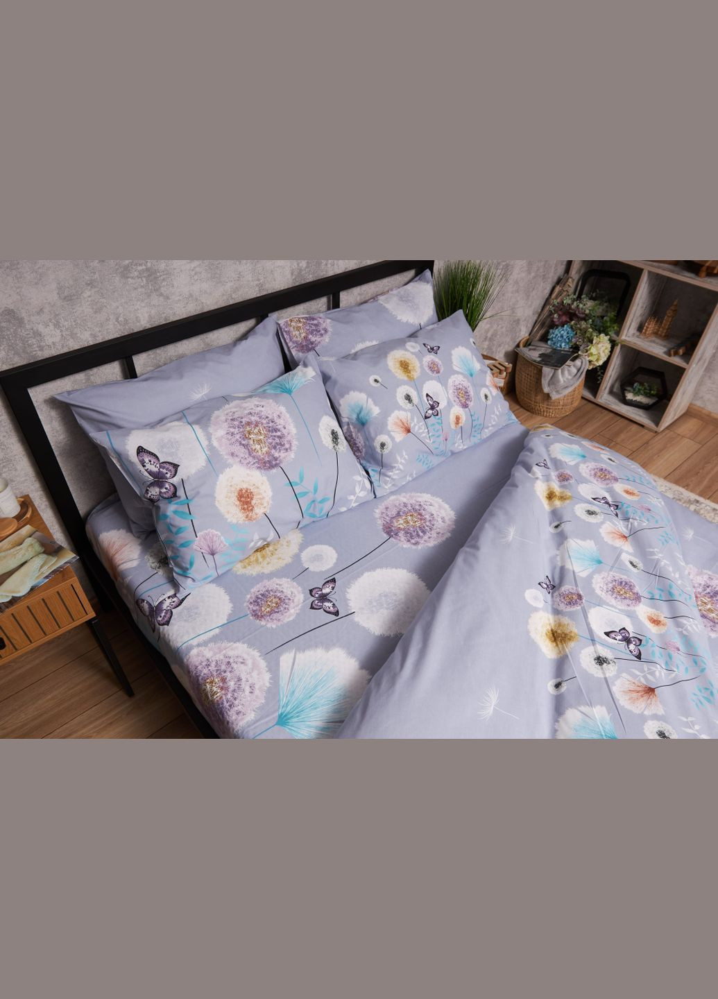 Комплект постільної білизни Бязь Gold Люкс «» полуторний євро 160х220 наволочки 2х50х70 (MS-820005586) Moon&Star Dandelion Dreams (302973758)