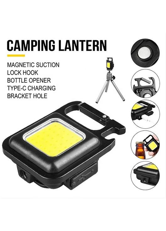 Фонарик аккумуляторный Суперяркий свет, карманный с магнитом и карабином, водонепроницаемый, USB Type-C Baseus (366668648)