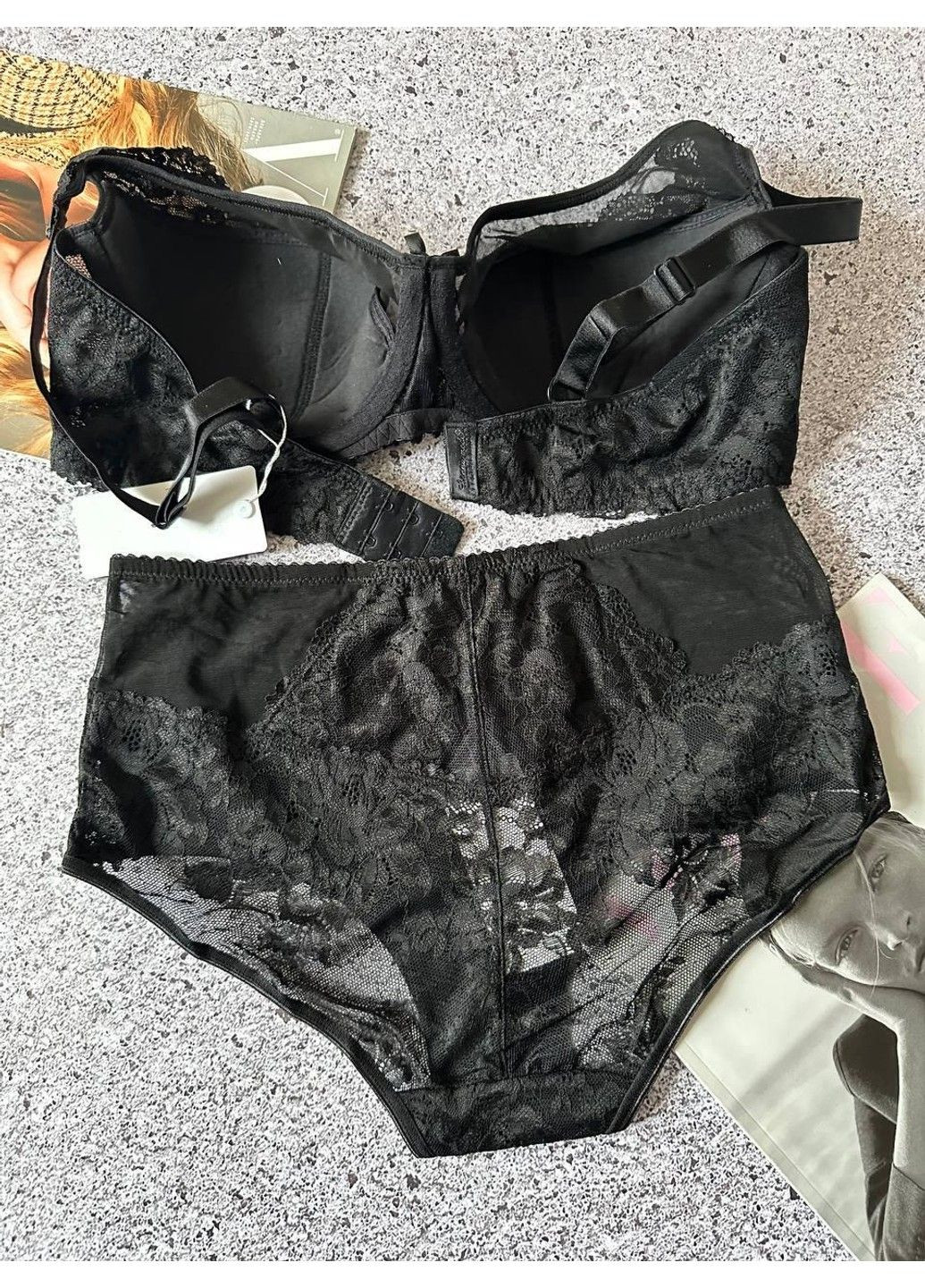 Чорний комплект жіночої білизни чорний Lanny Mode