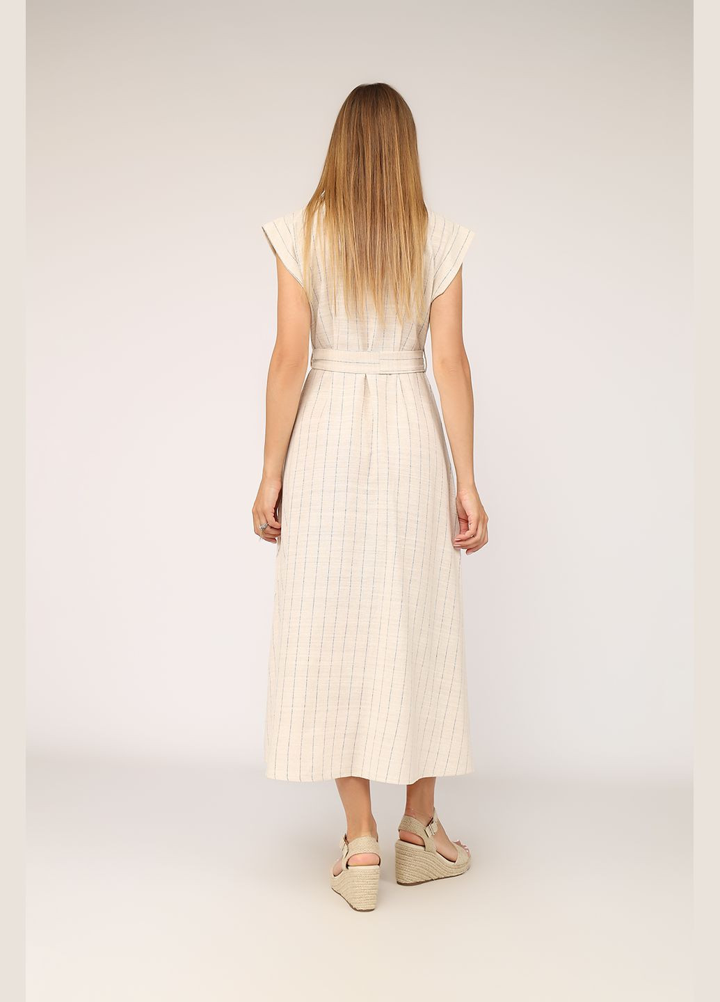 Бежевое платье-рубашка женское цвет бежевый цб-00276509 Reyon