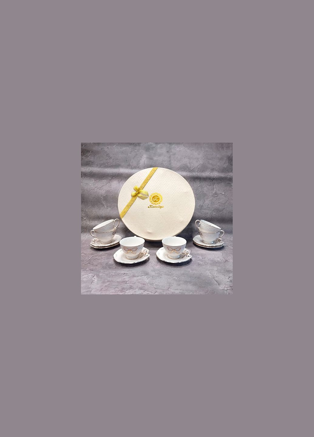Сервіз чайний Білий бант 1754 200 мл 12 предметів білий SNT (364498204)