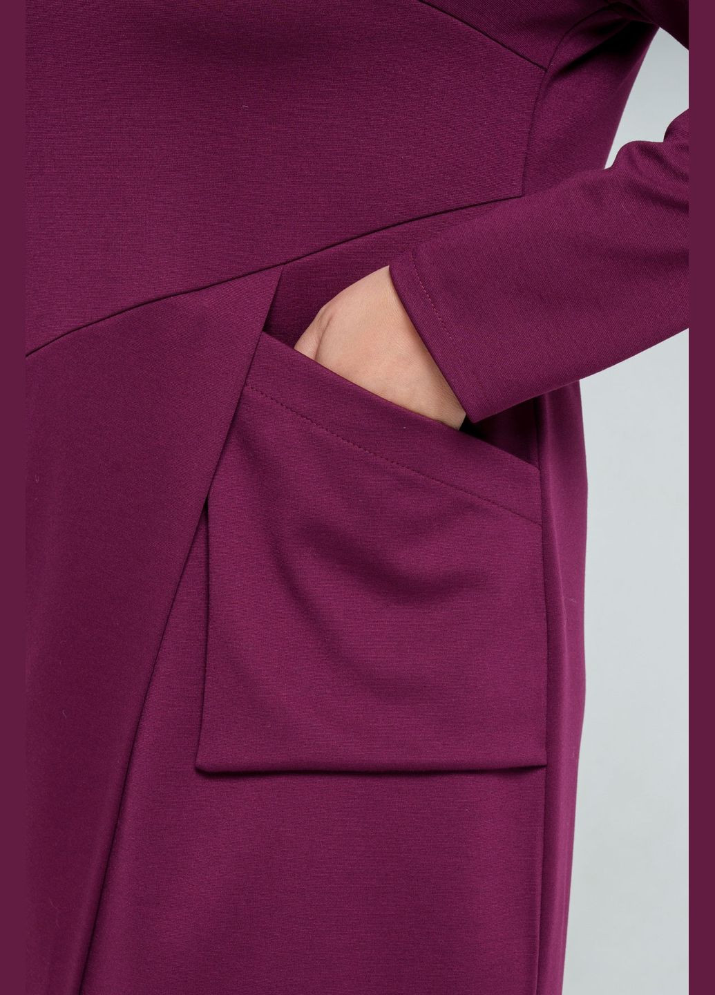 Малинова повсякденний жіноча сукня лика напівприлеглого силуету all posa (ap101681p) A'll Posa