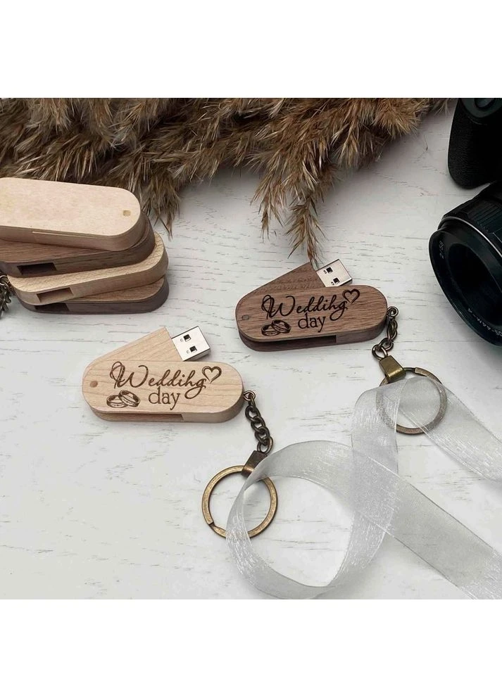 Флешка з дерева гравіювання Wedding SkinWood (389406433)