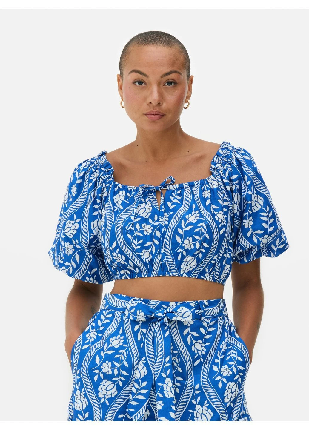 Топ лето,синий в белые узоры, Primark (397562678)