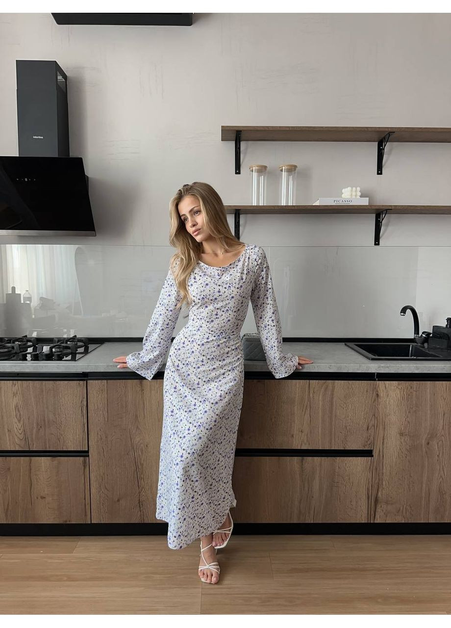 Фиолетовое цветочные платья "maxi" Luna