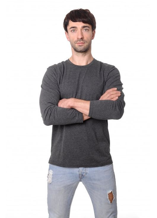 Реглан чоловічий, чоловічий лонгслів, кофта чоловіча, футболка з довгим рукавом Преміум якість. Антрацит, No Brand (369164787)