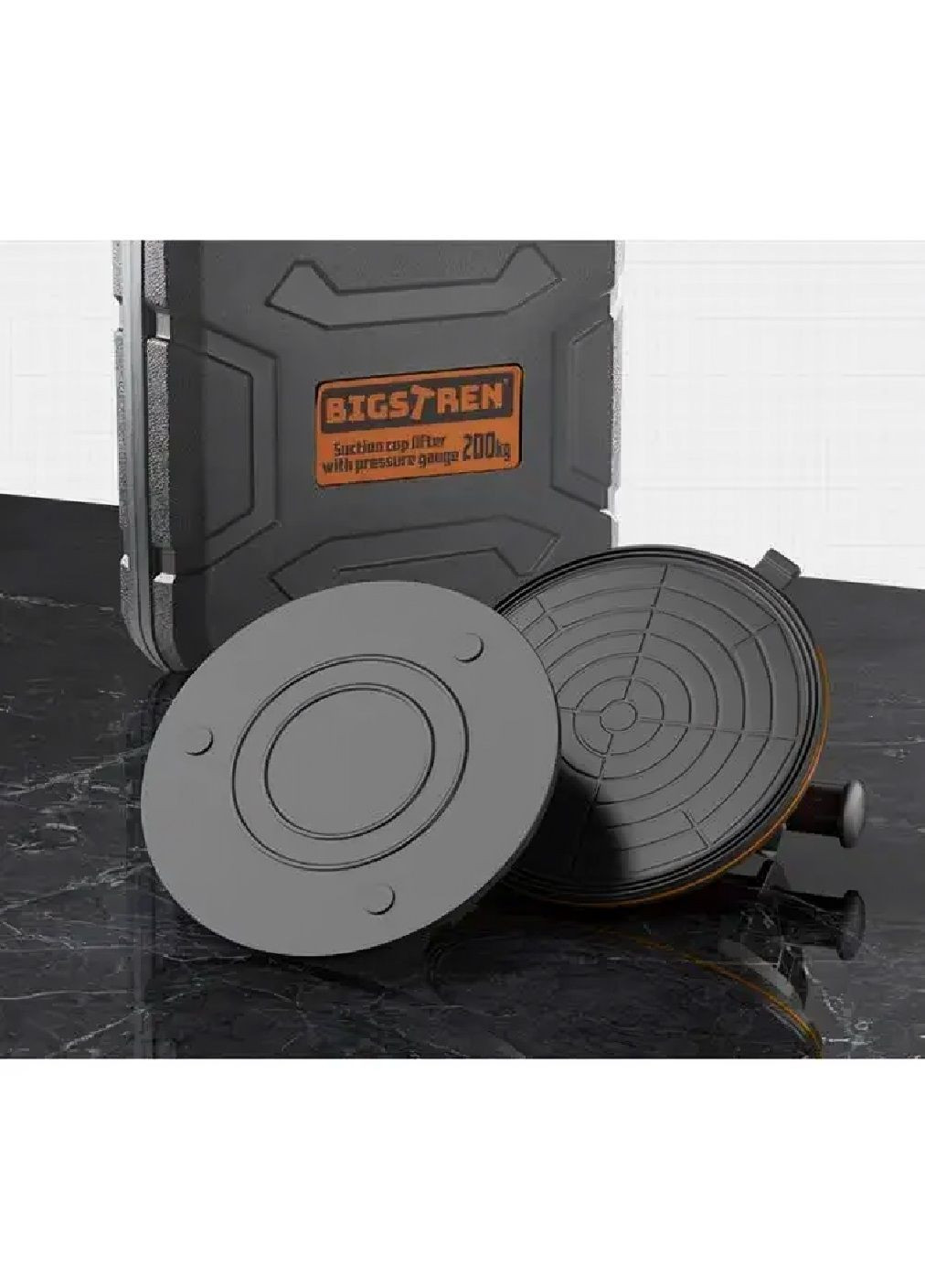 Вакуумная присоска с манометром насосом для стекла плитки в кейсе чемодане грузоподъемность 200 кг (479226-Prob) Unbranded (316355165)