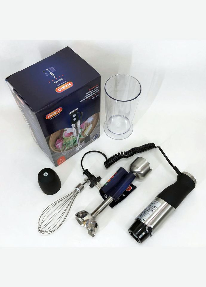 Блендер занурювальний 3в1 MG-645 1200 Вт, міксер блендер ручний, блендер для молочних коктейлів Magio (364663868)