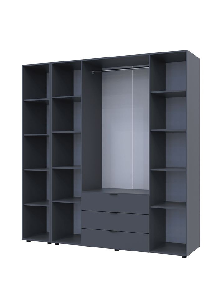 Комплект шаф для одягу Гелар (2 шт.) 193,2х49,5х203,4 см Графіт (DRS-011153) Doros (361998894)